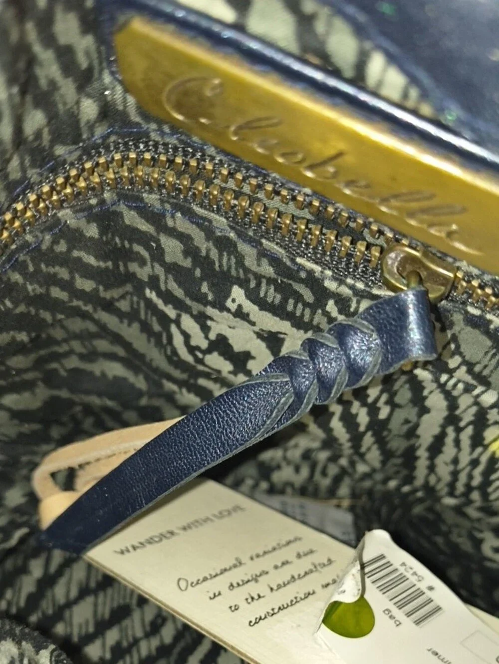 Cleobella Black Fringe Leather Crossbody with Stud Accents